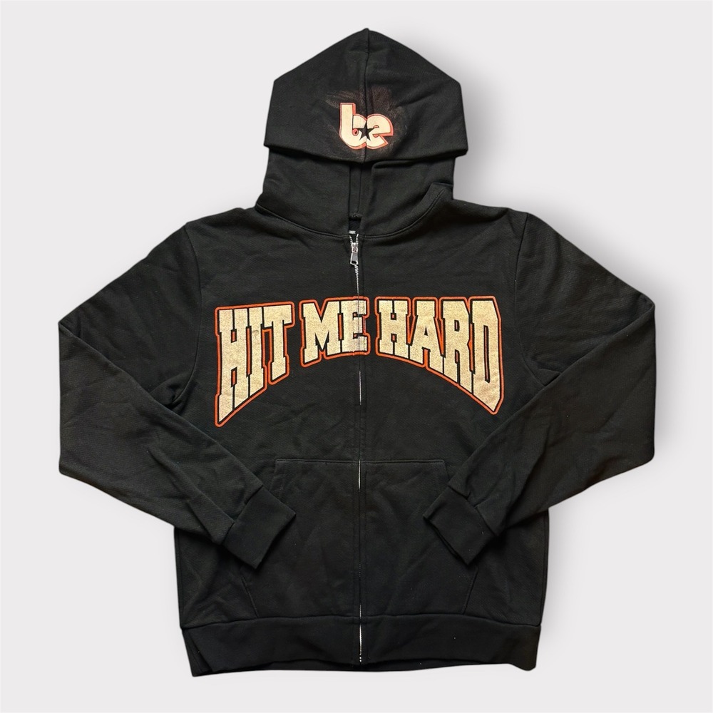 Billie Eilish Hit Me Hard and Soft The Tour Zip Up Hoodie Black Mens Medium